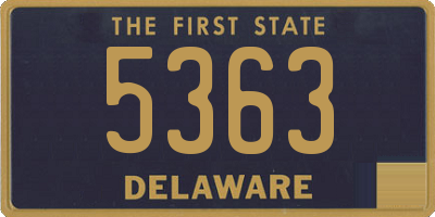 DE license plate 5363