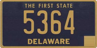 DE license plate 5364