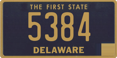 DE license plate 5384