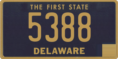DE license plate 5388