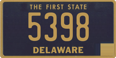 DE license plate 5398