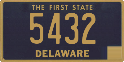 DE license plate 5432