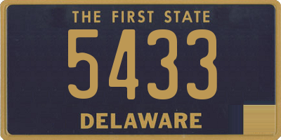 DE license plate 5433