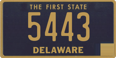 DE license plate 5443