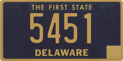 DE license plate 5451