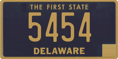 DE license plate 5454