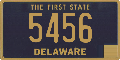DE license plate 5456