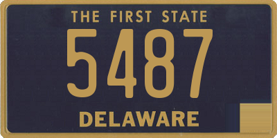 DE license plate 5487