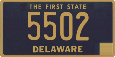 DE license plate 5502