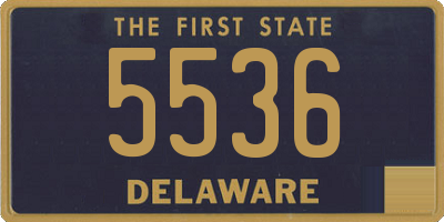 DE license plate 5536