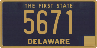 DE license plate 5671