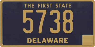 DE license plate 5738