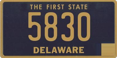 DE license plate 5830