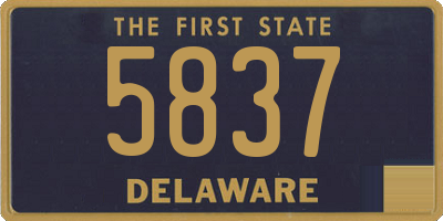 DE license plate 5837