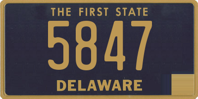 DE license plate 5847