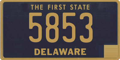 DE license plate 5853