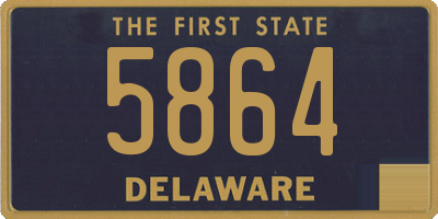 DE license plate 5864