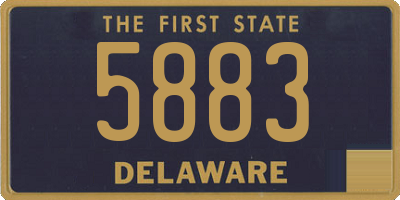 DE license plate 5883