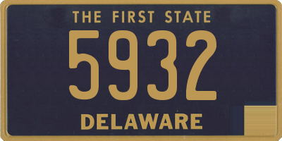 DE license plate 5932