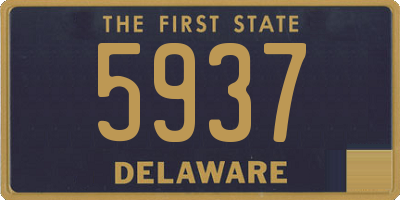 DE license plate 5937