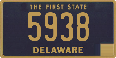 DE license plate 5938