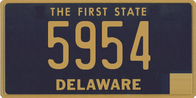 DE license plate 5954