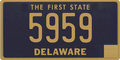 DE license plate 5959
