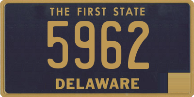 DE license plate 5962