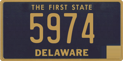 DE license plate 5974