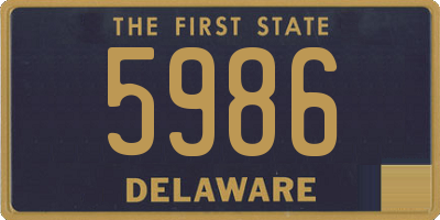 DE license plate 5986
