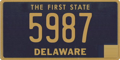 DE license plate 5987