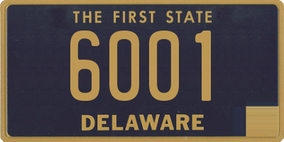 DE license plate 6001