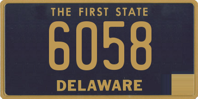 DE license plate 6058