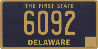 DE license plate 6092