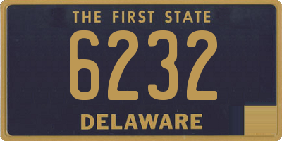 DE license plate 6232