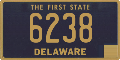 DE license plate 6238