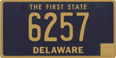 DE license plate 6257