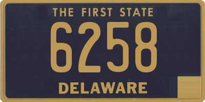 DE license plate 6258