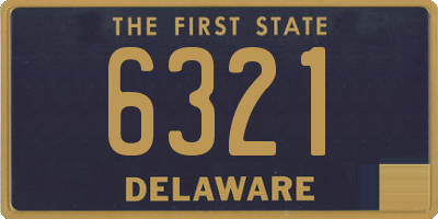 DE license plate 6321