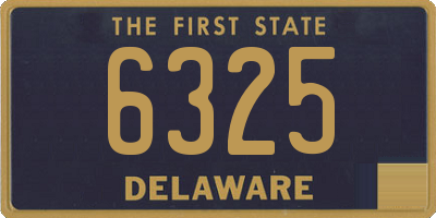 DE license plate 6325