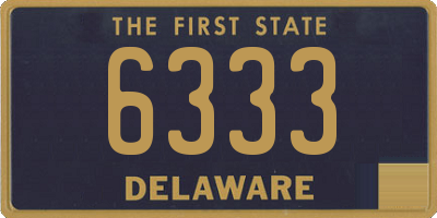 DE license plate 6333
