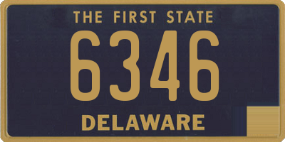 DE license plate 6346