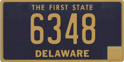 DE license plate 6348