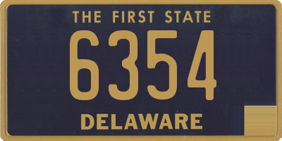 DE license plate 6354