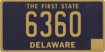 DE license plate 6360
