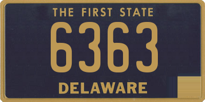 DE license plate 6363