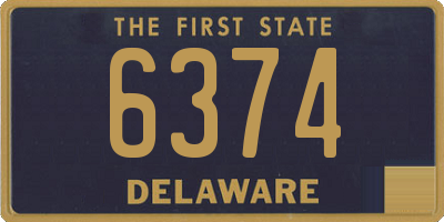DE license plate 6374