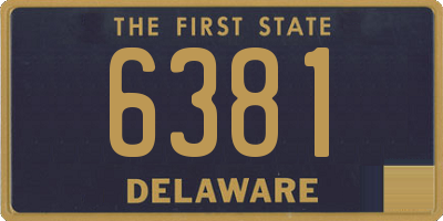 DE license plate 6381