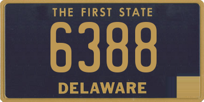 DE license plate 6388