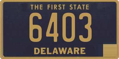 DE license plate 6403
